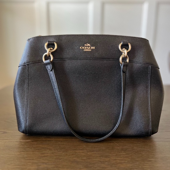 Coach Carryall Mini Brooke Light Goldlack Leather Shoulder Bag - Picture 15 of 16